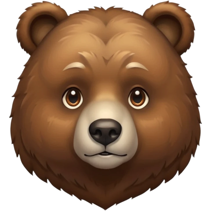 Сделай лицо медведя с цепью emoji