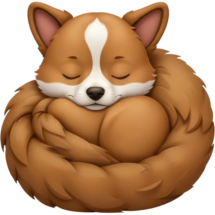 A dog sleeping emoji