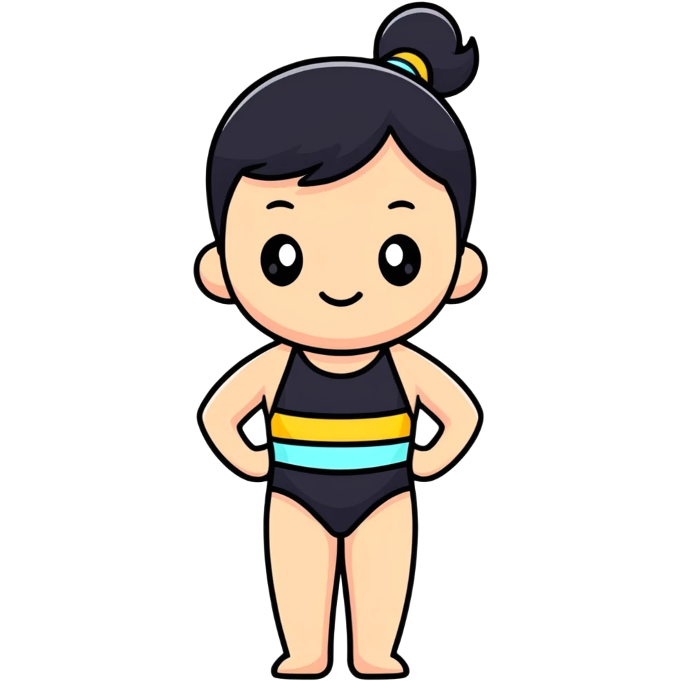 cartoon character in swimsuit emoji