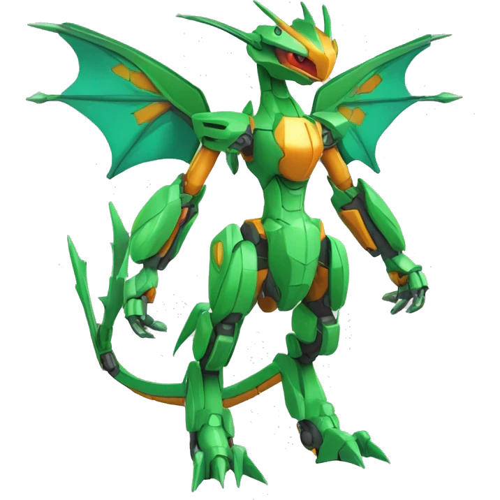 Mechanical Flygon-Scyther-Charizard-Medabot-Mecha full body emoji