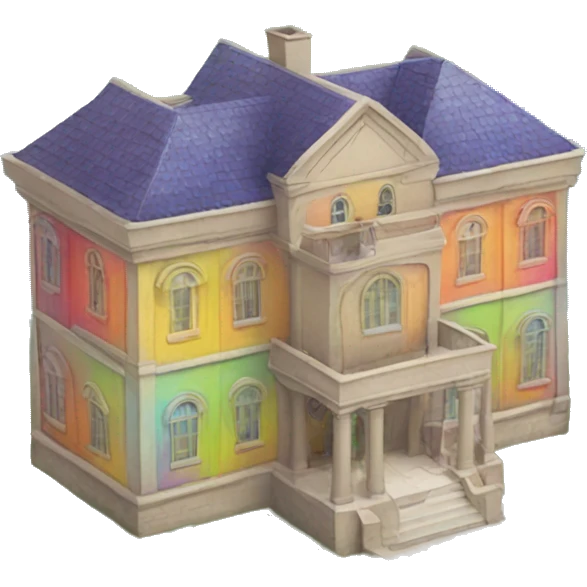 Rainbow mansion emoji