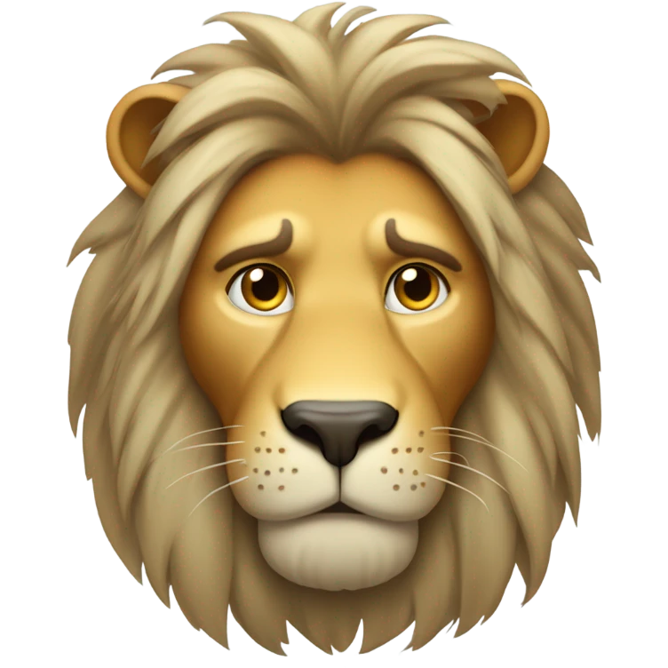 sad lion emoji