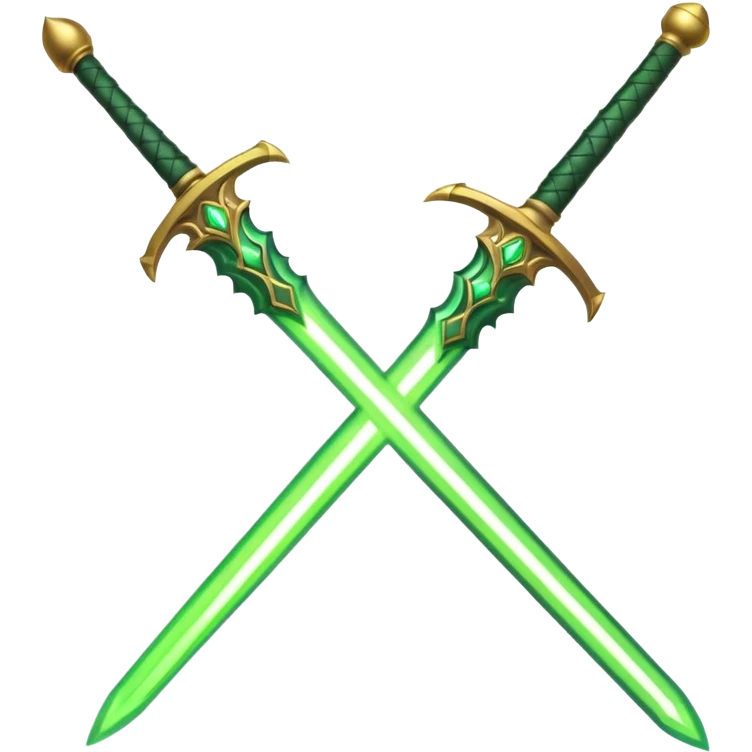 green fire sword emoji