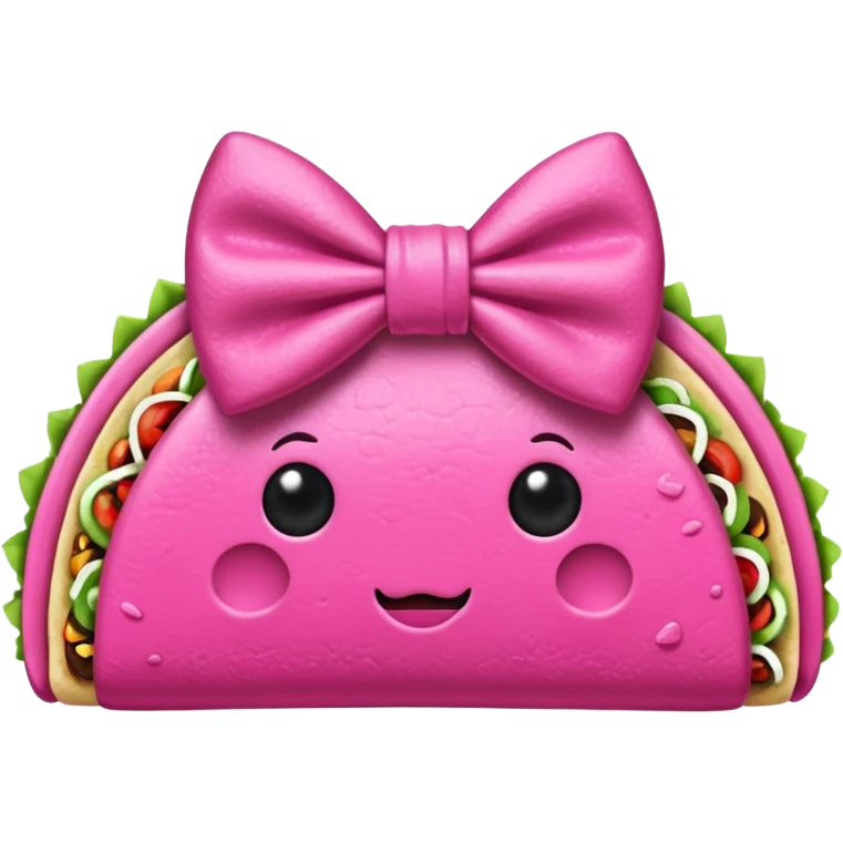 Pink taco with bow emoji