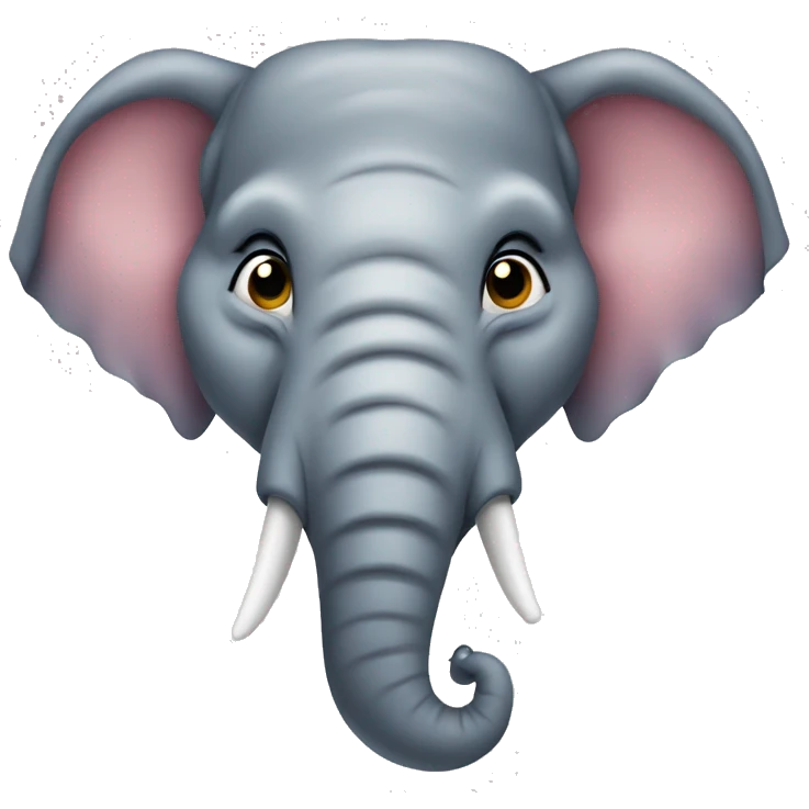 Elephant face happy emoji
