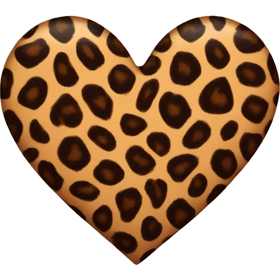 Leopard print heart emoji