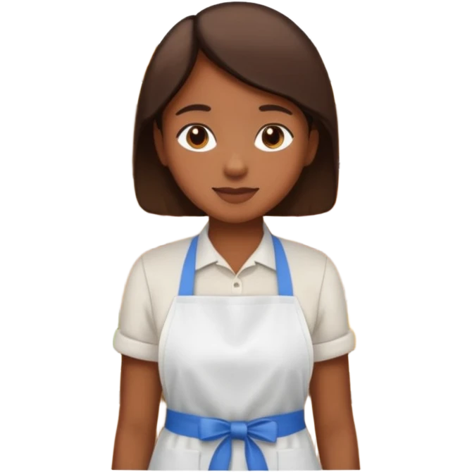 a single 2D line-drawn character + small bright shop emoji