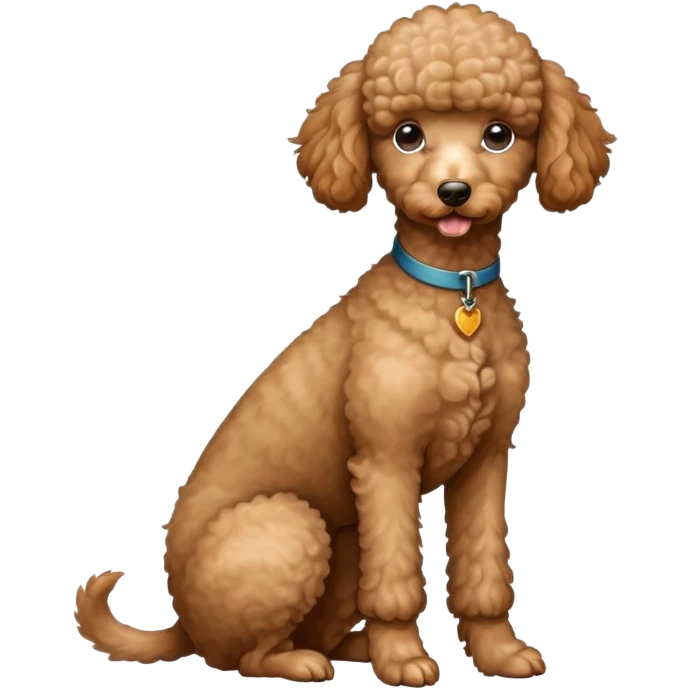 Super Skinny - Light Brown - Poodle - Sitting - No Decorations emoji