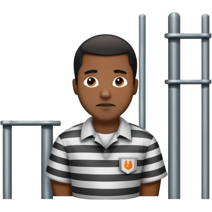 Black guy in jail emoji