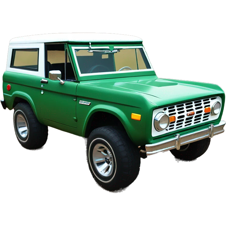 Green vintage ford bronco emoji