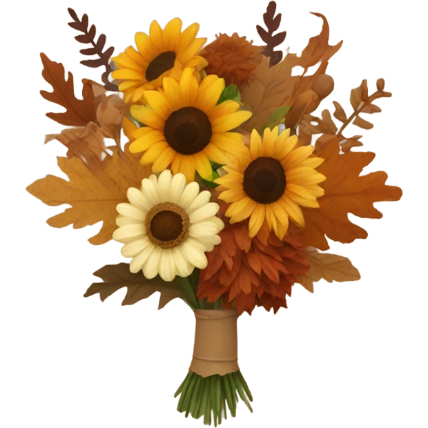 autumn bouquet brown emoji