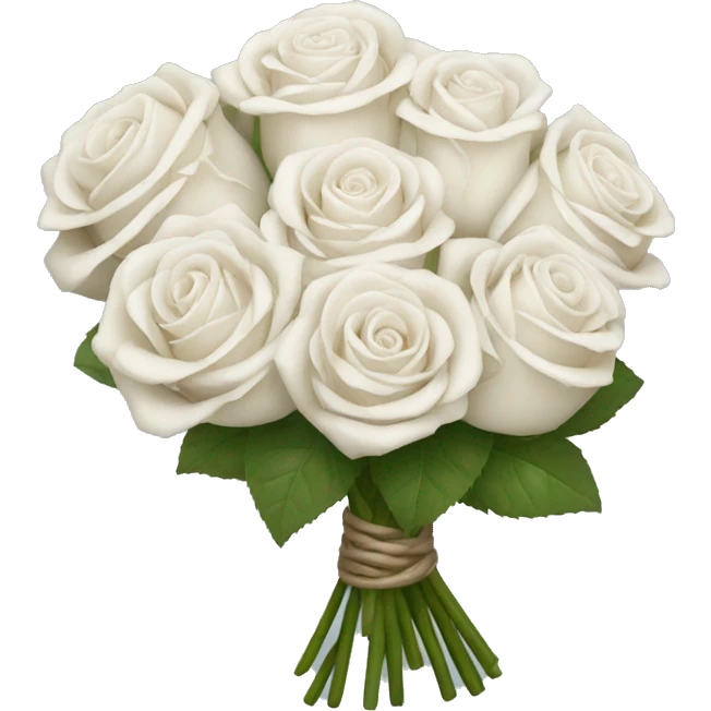 White rose bouquet  emoji