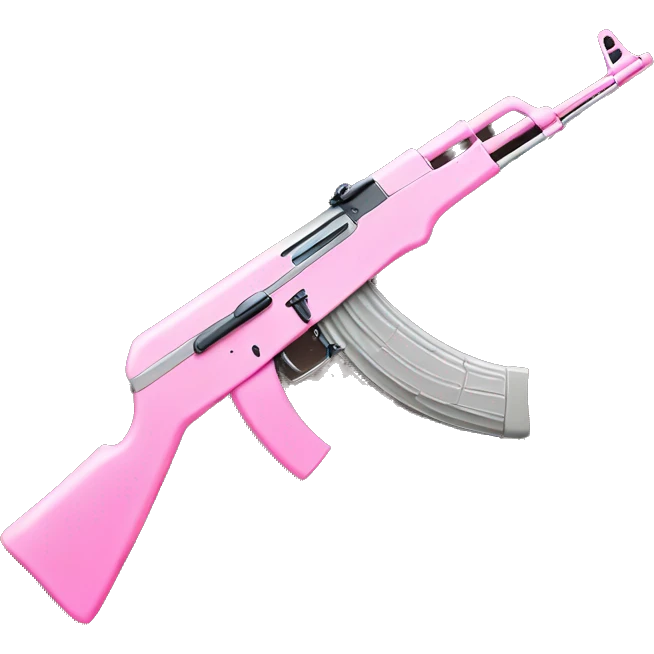 Ak47 with pink bow emoji
