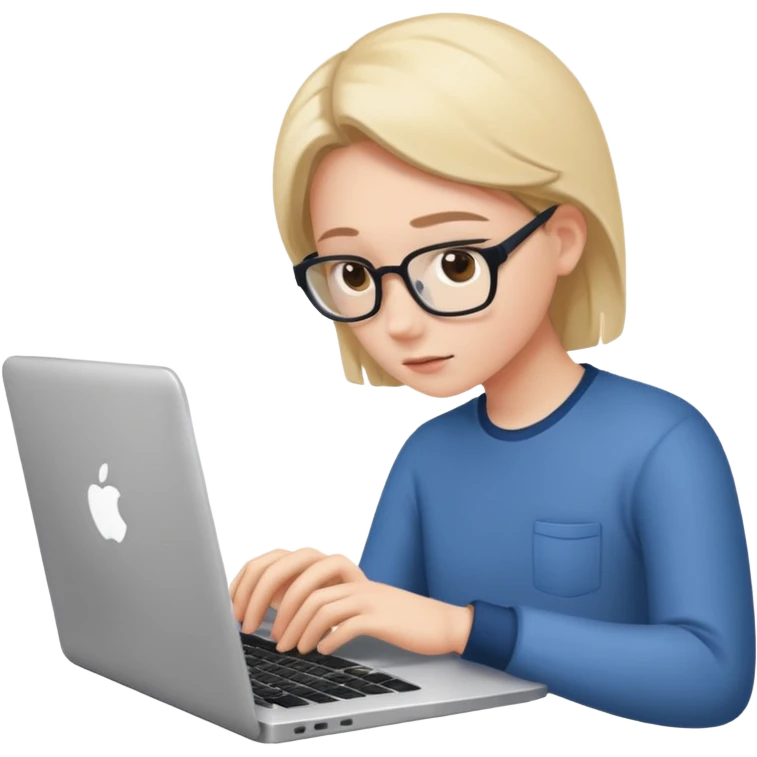 person analyzing data on a laptop emoji