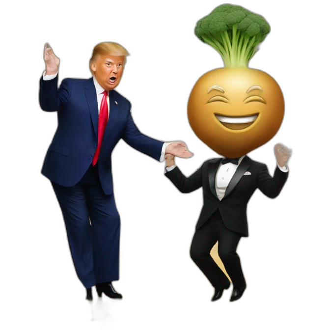 turnip dancing with trump in mar a lago emoji