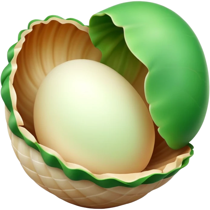 young shoot in the process of hatching emoji