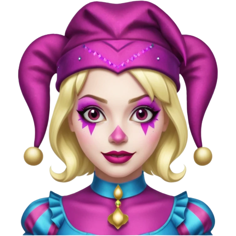 Glitter pink Harley Quinn emoji