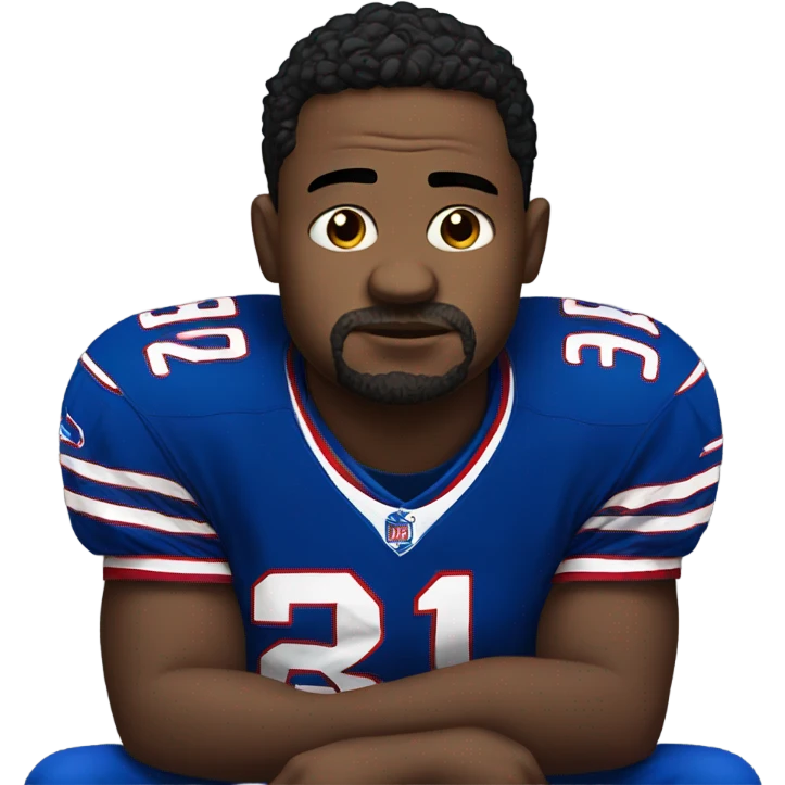 Josh sad in Bills jersey emoji