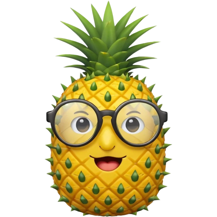 pineapple with glasses emoji