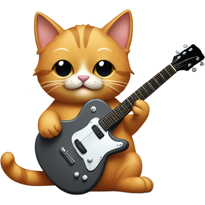 Cat playing guitar  emoji