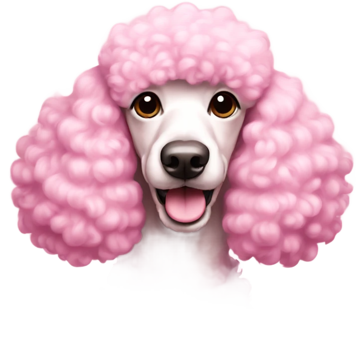 Pink poodle  emoji