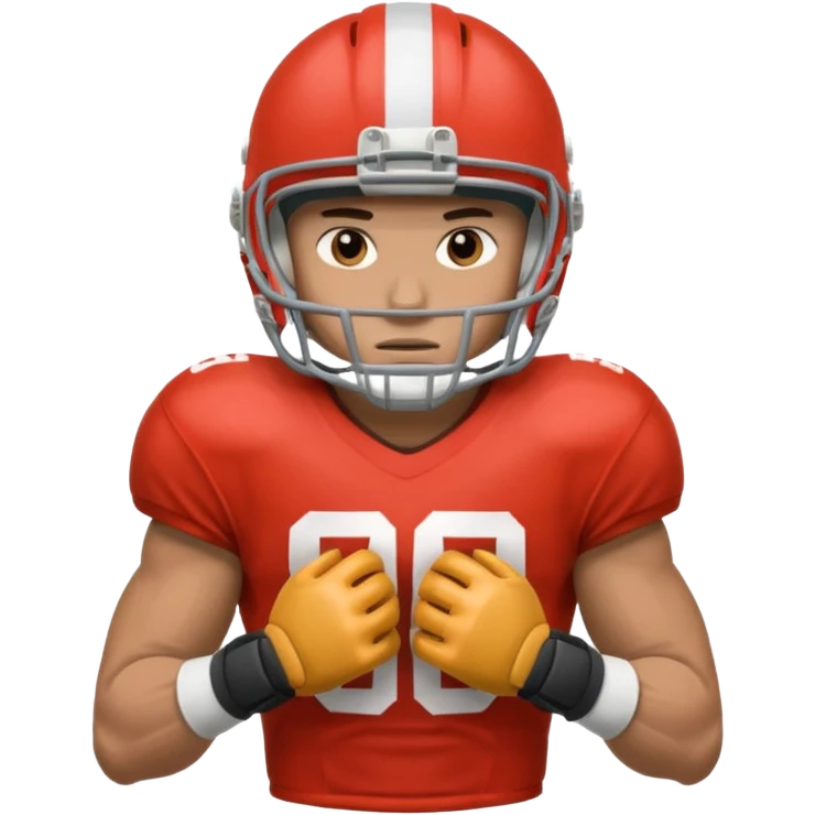 American Football player stuff arm block emoji