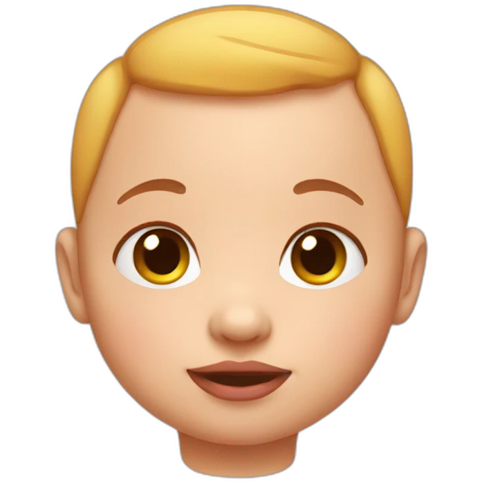 baby with a fat head emoji
