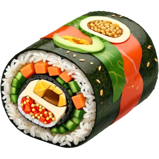 vegan kimbap single piece emoji