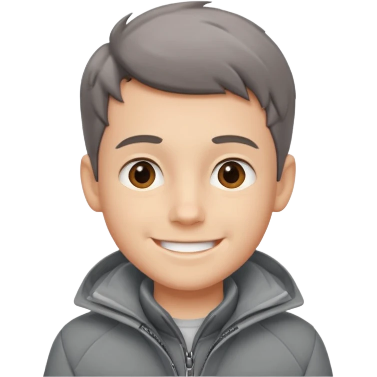  boy wearing grey jacket emoji