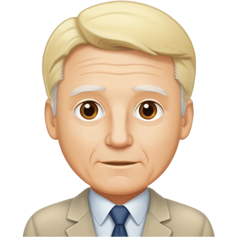 White older guy with blonde hair being hired for a job emoji