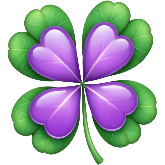 lucky white and purple emoji