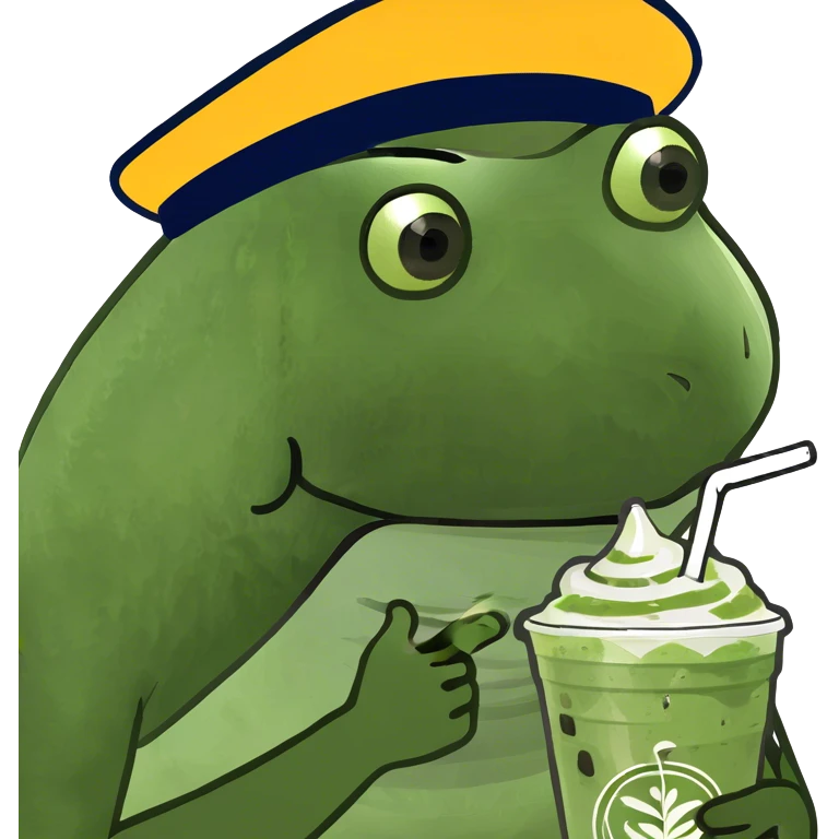 a ice matcha late astetic emoji