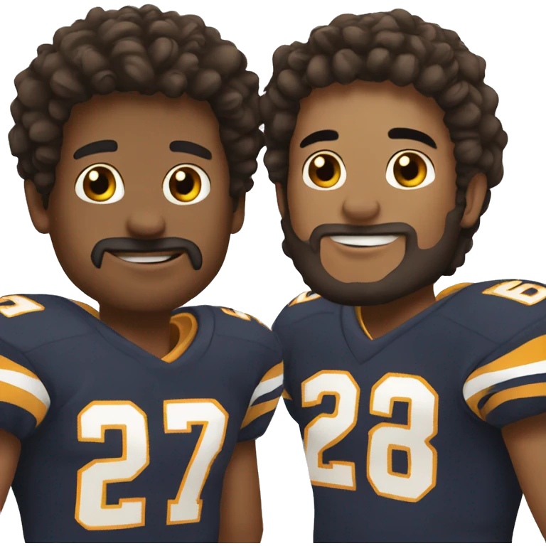Two football best friends emoji