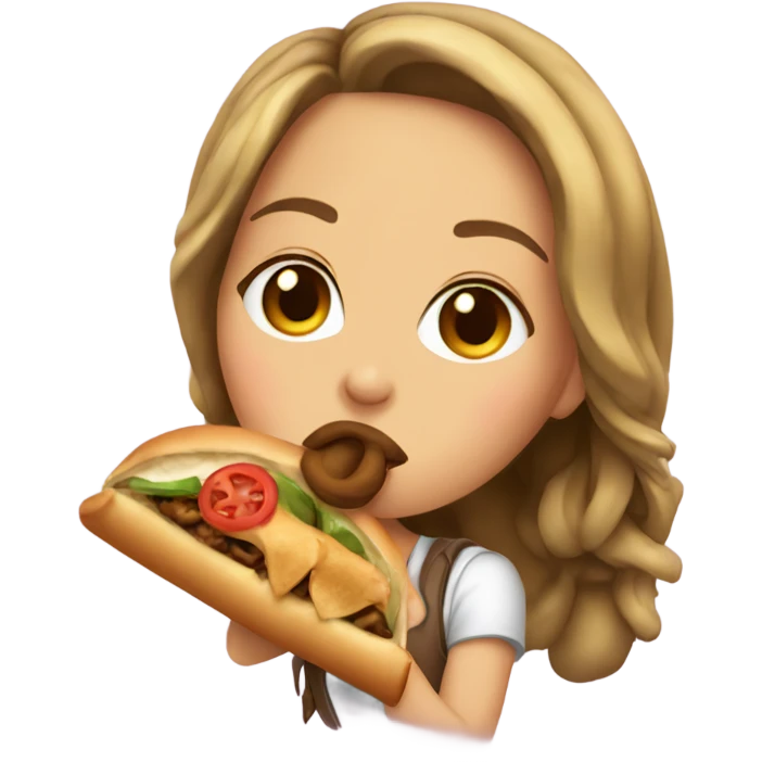 Girl kissing shawarma  emoji