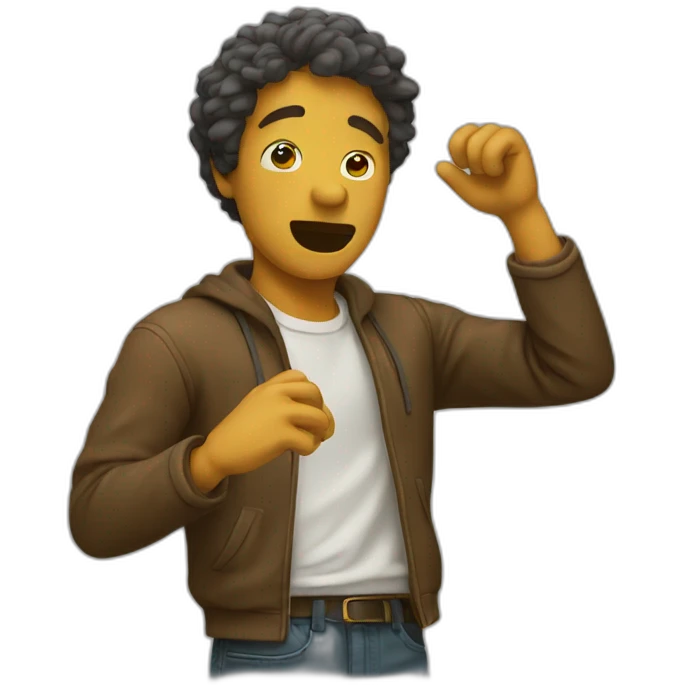 Homme qui dab emoji
