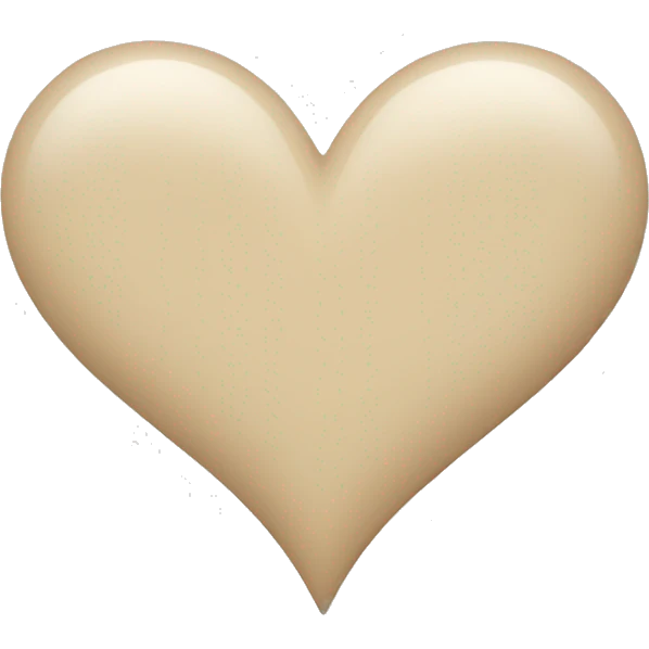 light beige heart emoji