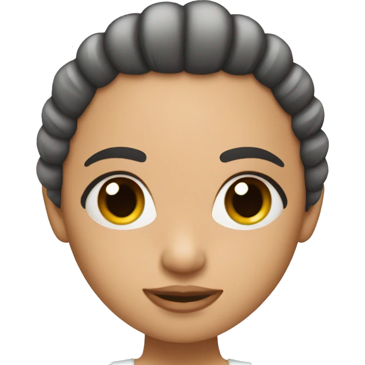 bailarina morocha con flequillo emoji