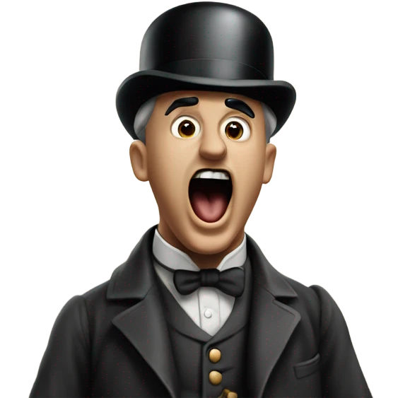 Charlie chaplin screaming in germany emoji