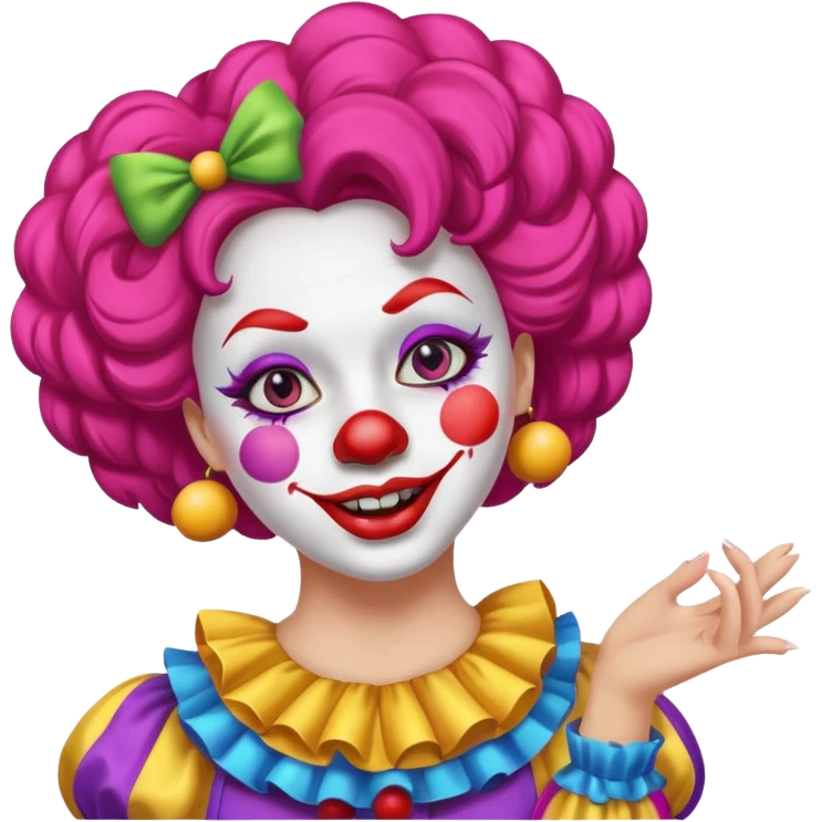 woman clown dancing emoji