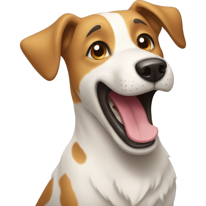 singing dog emoji