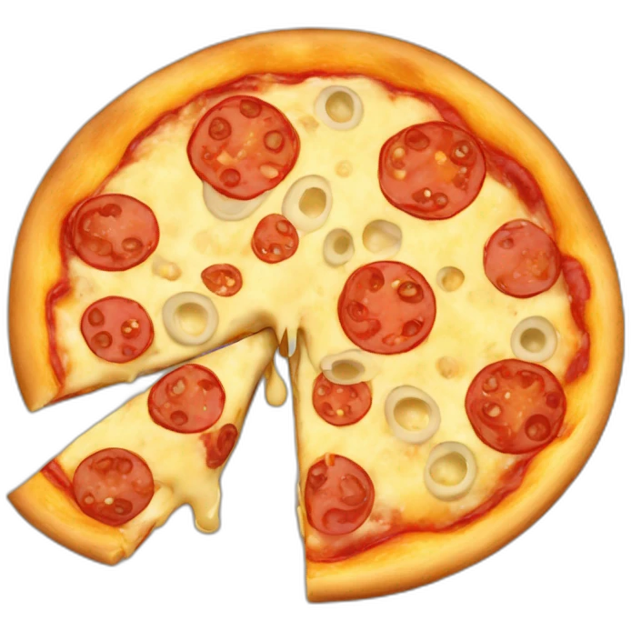 Three cheese American pizza emoji