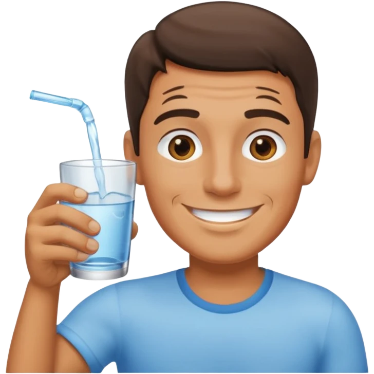 The drinking man emoji