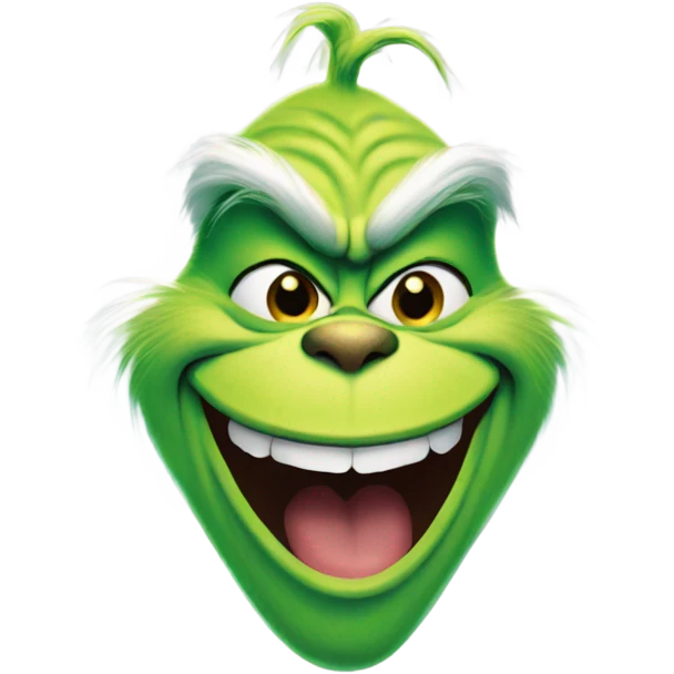 The grinch smiling  emoji