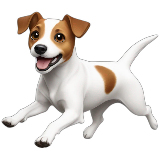 jack russell dog running emoji