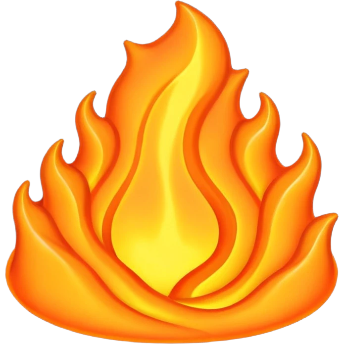 create an emoji of a little lava flow, no face just the lava, no volcano, something like a stain emoji