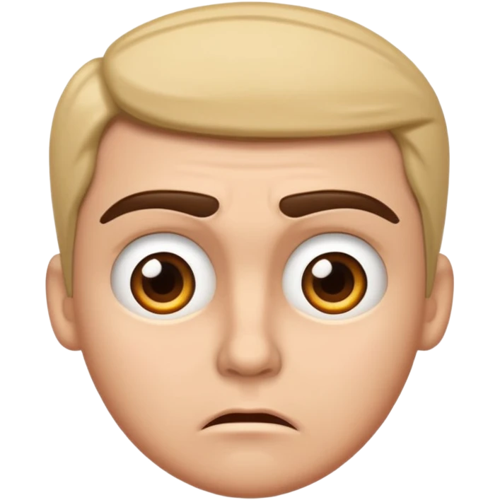 Frowning face with eyebrows up with the eyebrows looking impressed  emoji