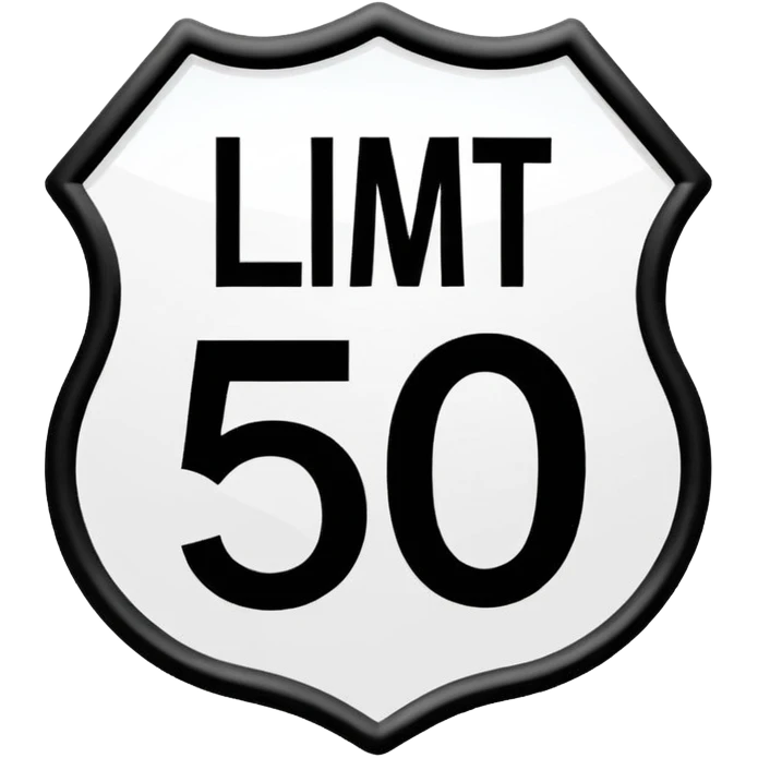 50 speed limit emoji