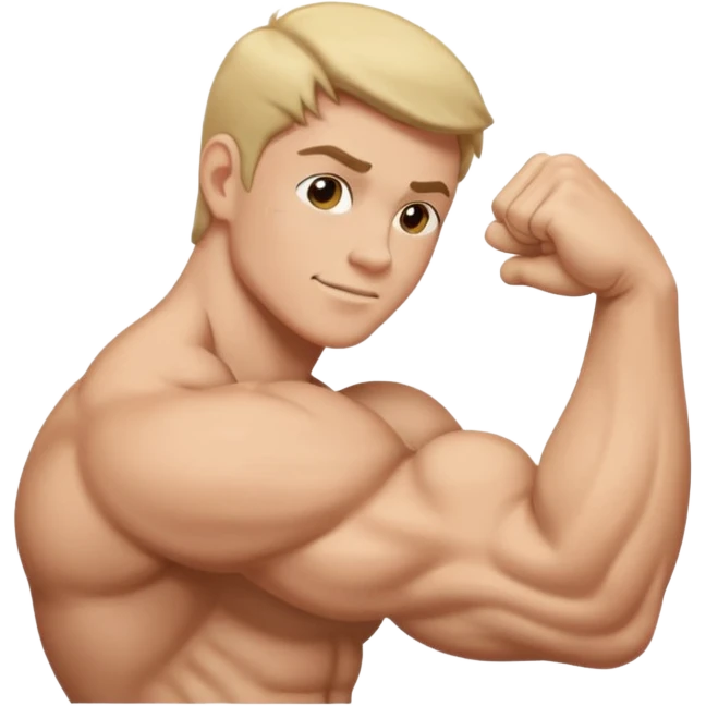 Only Left arm bicep flexing emoji emoji