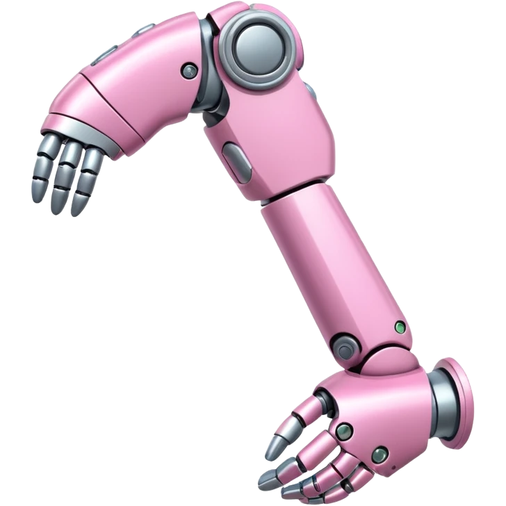 pink robotic cybernatic arm emoji