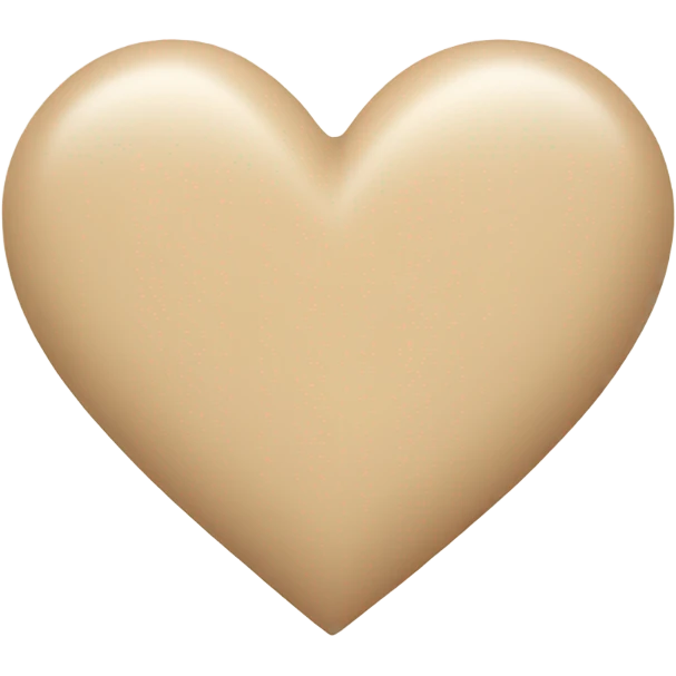 Beige heart  emoji